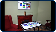 Screen installed at Longworth by Sifton as part of their game table in London, Ontario by Saturn Digital Media